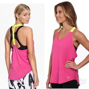 Nike Dri-Fit Elastika Tank Top Pink/grey/green